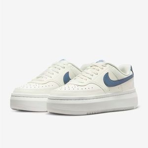 SOLD BNIB- Nike Court Vision Alta. Color- Sail/Sail/Diffused Blue. 6.5